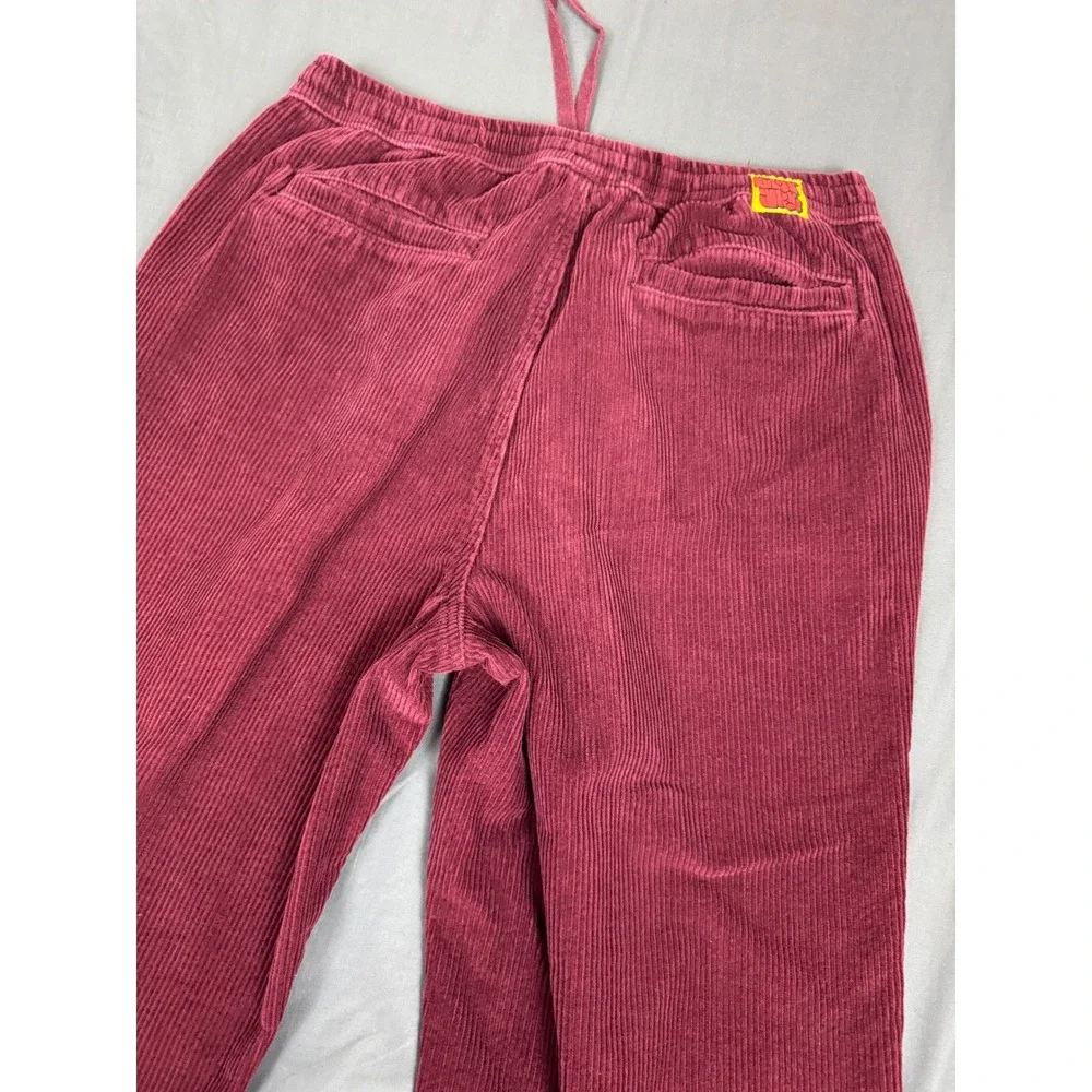 Empyre Relaxed Fit Corduroy Pants Mens Large Burgundy Maroon Skate Trousers L
